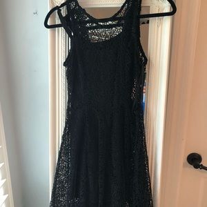 black lace dress